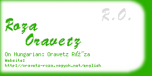 roza oravetz business card